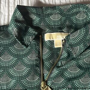 Michael Kors Dark Green Patterned Skirt
